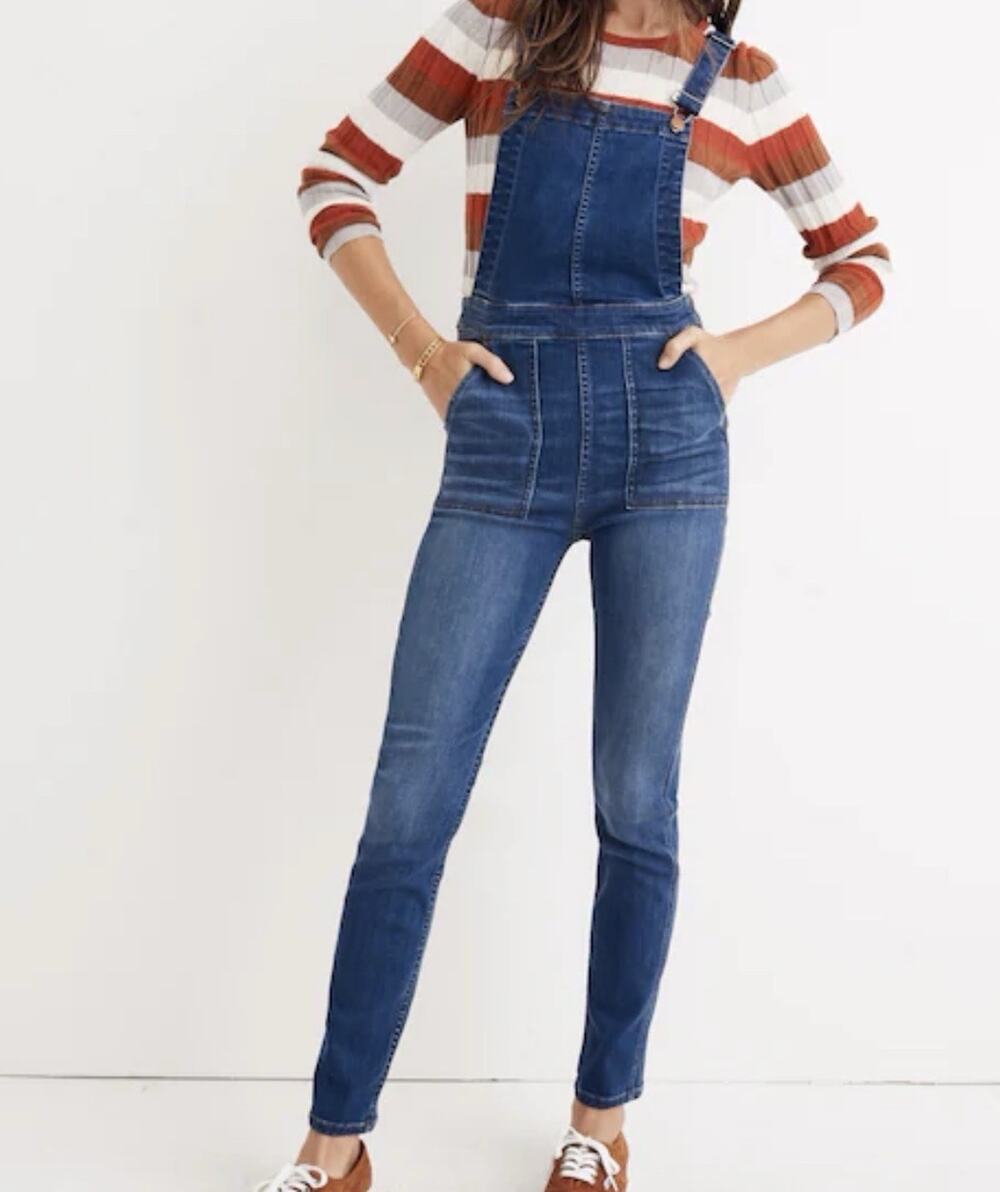 Madewell Skinny Overalls in Santiago Wash size M